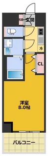 S-RESIDENCE高岳bresa(ブレサ)【8階】の間取り