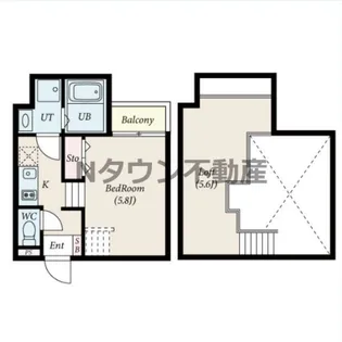 CREO庄内通六番館【2階】の間取り