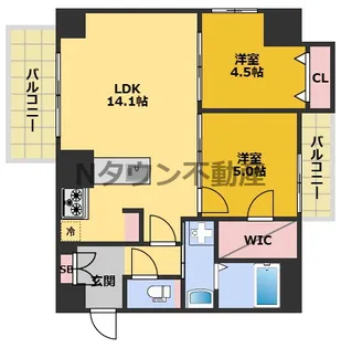 S-RESIDENCE高岳bresa(ブレサ)【5階】の間取り