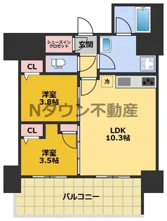 プレサンス レイズ 千種今池II【15階】の間取り