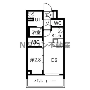 メイクスアート名古屋リニアFRONT【603号室】の間取り