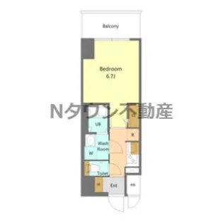 S-RESIDENCE志賀本通dearly(ディアリー)【1306号室】の間取り
