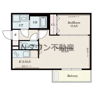 Taste中村公園【203号室】の間取り