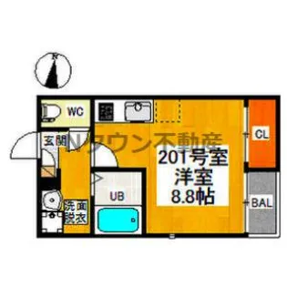 GRANDTIC黒川【201号室】の間取り