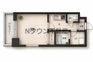 ボヌール新栄【405号室】の間取り