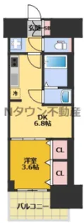 プレサンス ジェネ 上前津【6階】の間取り