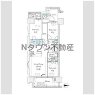 グランパセオ丸の内【13階】の間取り