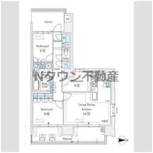 グランパセオ丸の内【8階】の間取り
