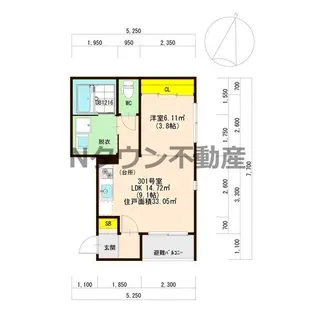 ラファータ名駅【3階】の間取り
