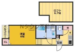 Glanz【205号室】の間取り