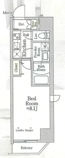ティモーネプレミアム蒲田【8階】の間取り