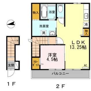 ヴィラ山王Ⅱ【2階】の間取り