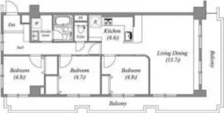 レジデンス多摩川西六郷【2階】の間取り