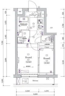 ガリシア矢口渡【2階】の間取り