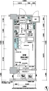 レジディア蒲田V【12階】の間取り