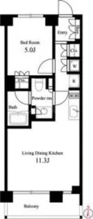 1LDKの間取り画像