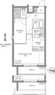 BluRock大鳥居【3階】の間取り