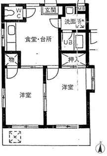 メゾン輝水【1階】の間取り