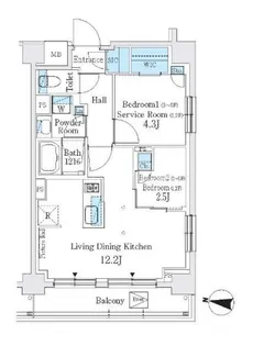J.GRAN Court 品川西大井WEST【4階】の間取り