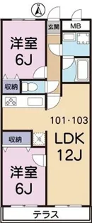 グランベルデ西馬込【1階】の間取り