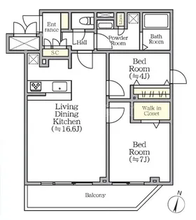 CREALpremier西馬込【1階】の間取り