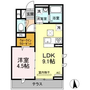 セジュール東糀谷【1階】の間取り