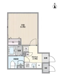 エルファーロ旗の台【5階】の間取り