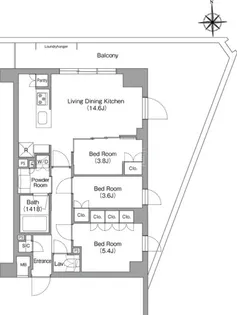 3LDKの間取り画像