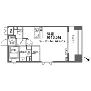 1Rの間取り画像