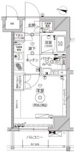 1Kの間取り画像