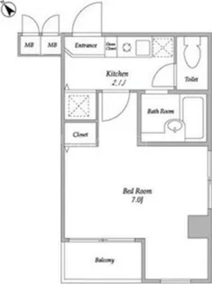 ヴィラ南蒲田【6階】の間取り