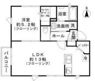 ブリランテ千鳥町【1階】の間取り