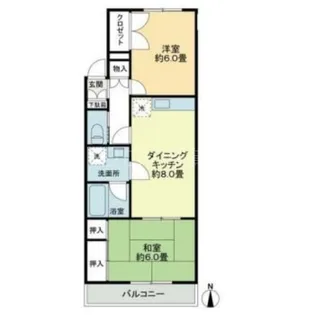 セゾンベルローズ【3階】の間取り