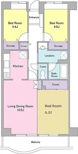 KDXレジデンス東雪谷【2階】の間取り