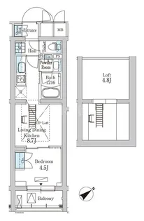 パークアクシス北千束MOCXION【4階】の間取り