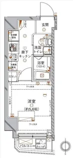 クレイシア西蒲田【6階】の間取り