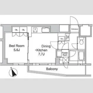 プラウドフラット蒲田Ⅱ【15階】の間取り