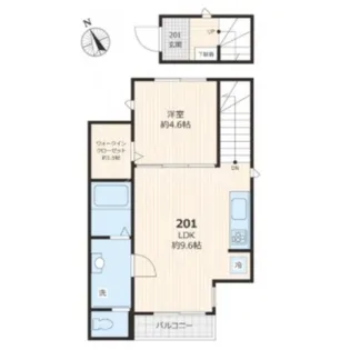 ラシュレK【2階】の間取り