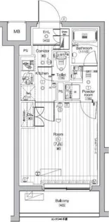 COURTYARD洗足【1階】の間取り