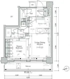 パークリュクス蒲田一丁目【5階】の間取り