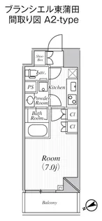 BlancCiel東蒲田【10階】の間取り