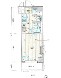 ルーブル下丸子【5階】の間取り