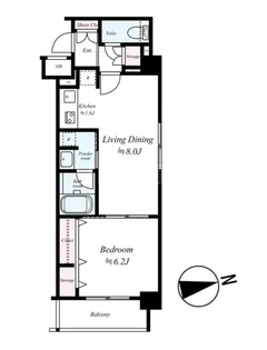 日神デュオステージ六郷土手【3階】の間取り