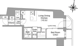 コンフォリア南品川【4階】の間取り