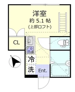 ベルエクラ羽田【1階】の間取り