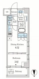 パークアクシス東蒲田【3階】の間取り