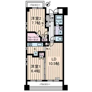 グランデュール千鳥【4階】の間取り