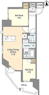 ウェルスクエア西蒲田【10階】の間取り