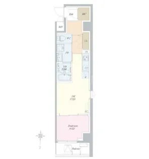 ロイジェント山王【1階】の間取り