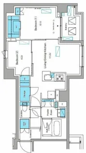 ブラウ大森【6階】の間取り